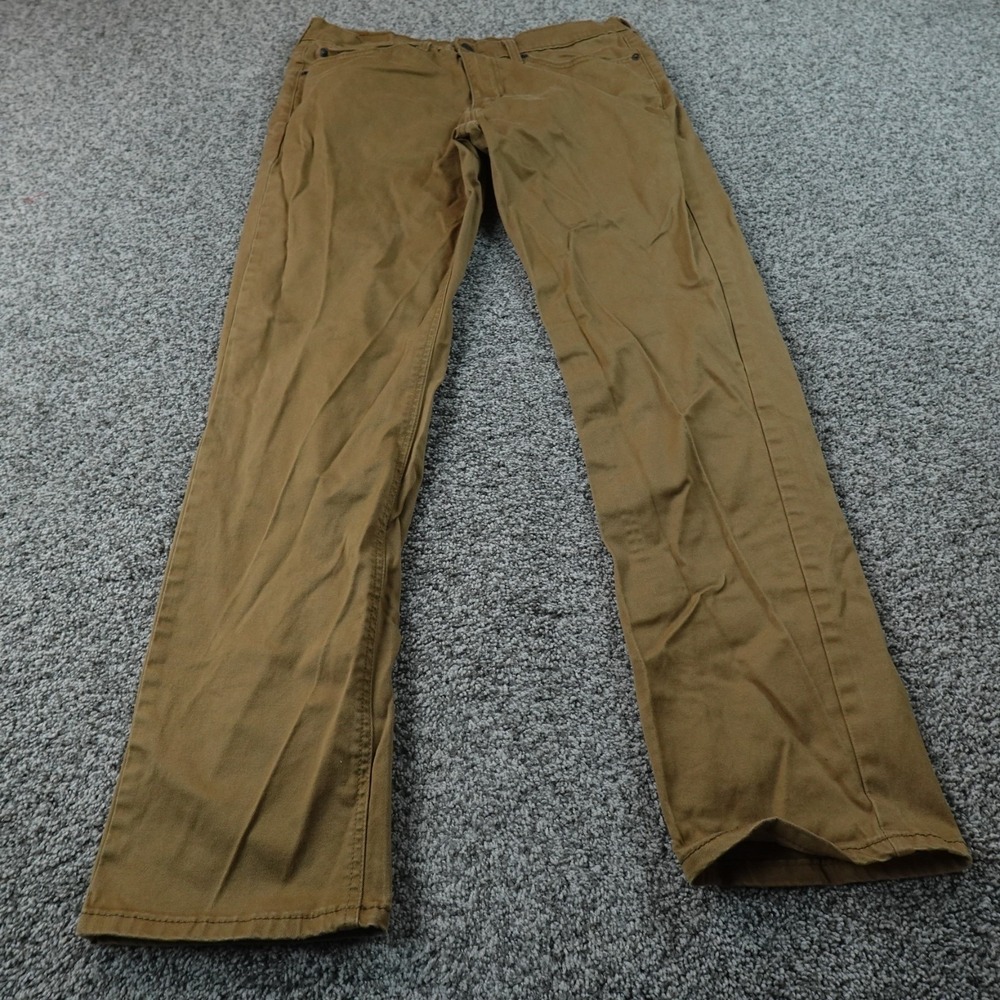 Levis Pants Mens 34X34 Brown Chino Jeans 541 Athletic Taper Stretch Flex Comfort
